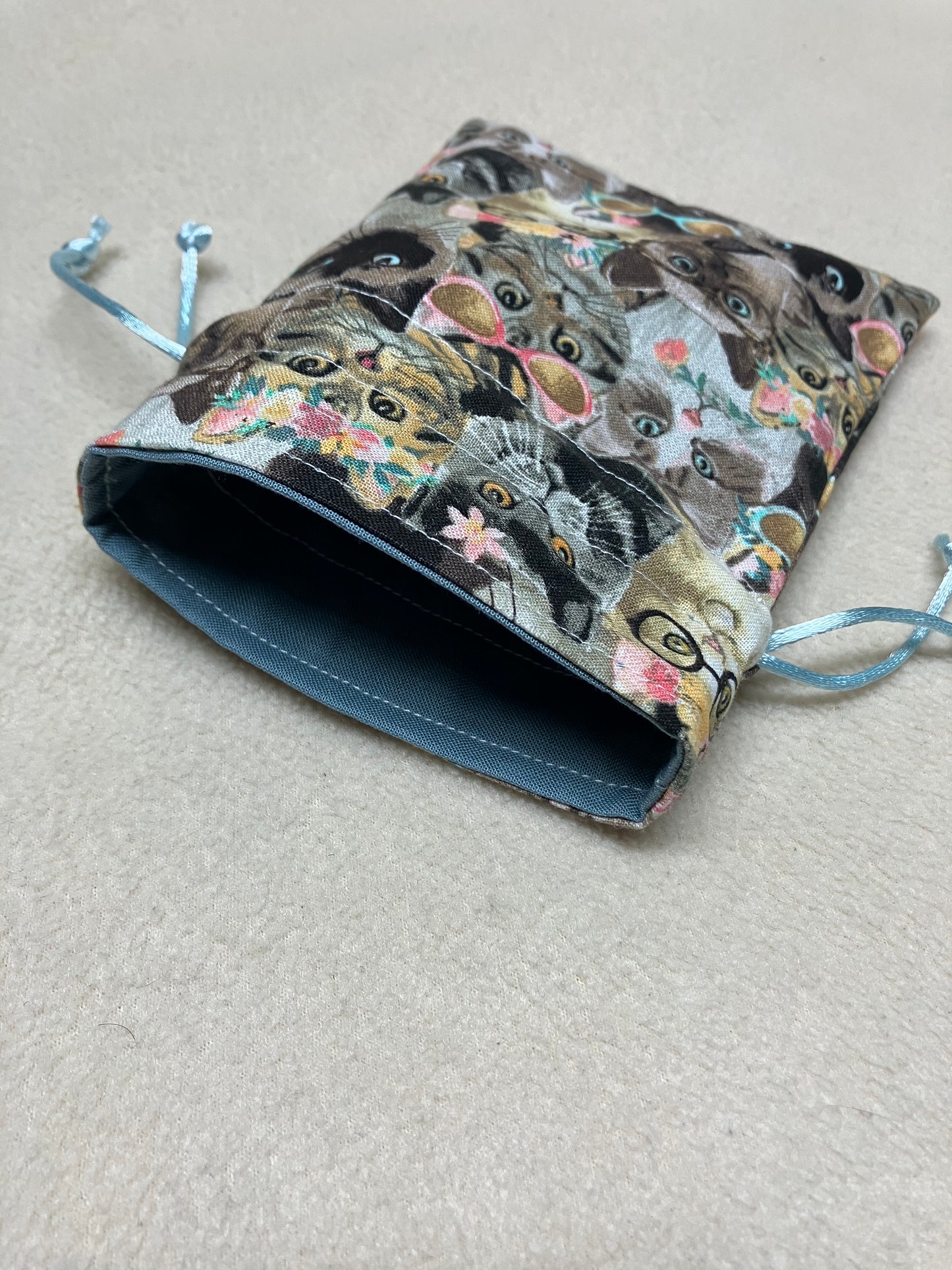 Cats with Glasses - Drawstring Pouch