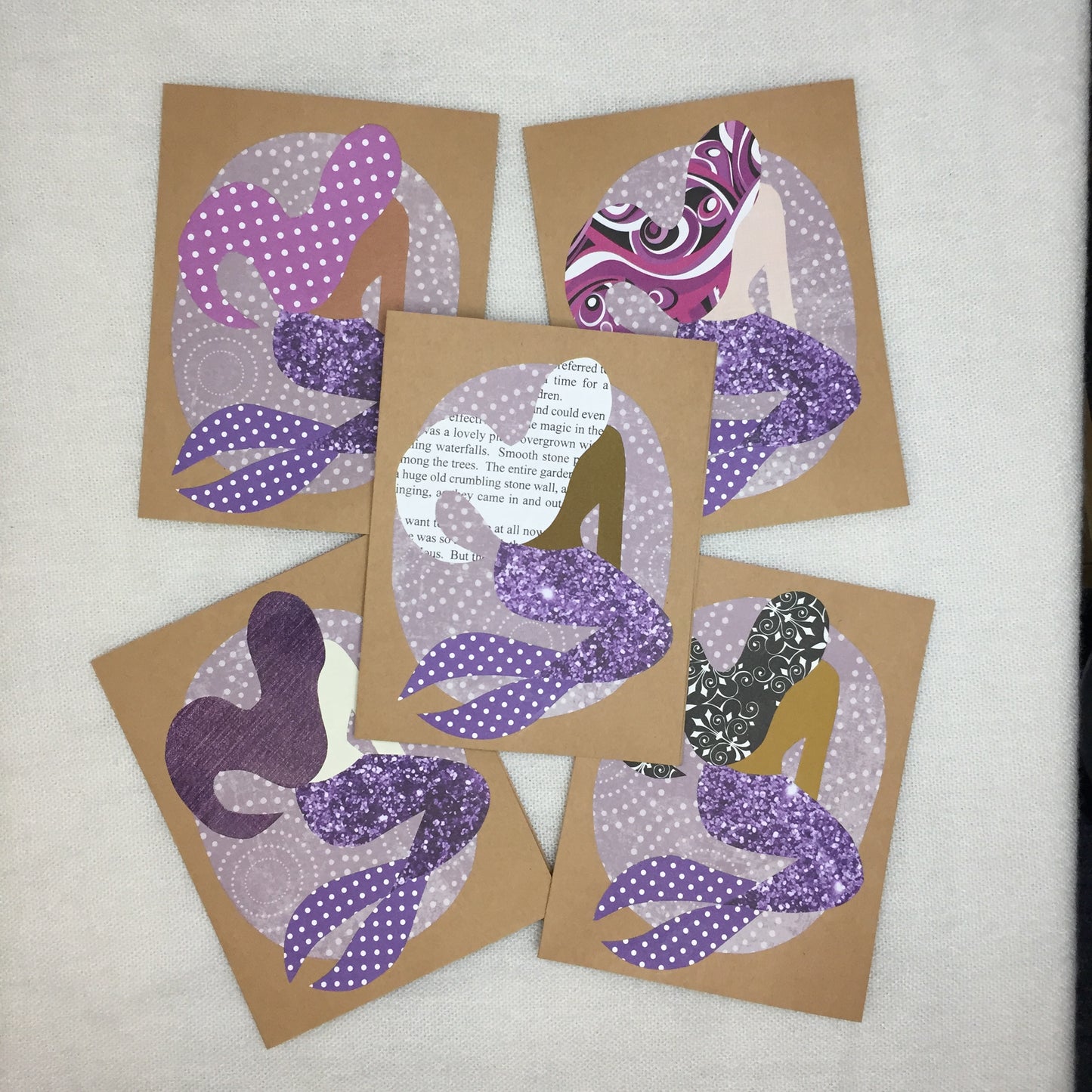 Mermaid: Purple - Greeting Cards