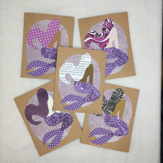 Mermaid: Purple - Greeting Cards