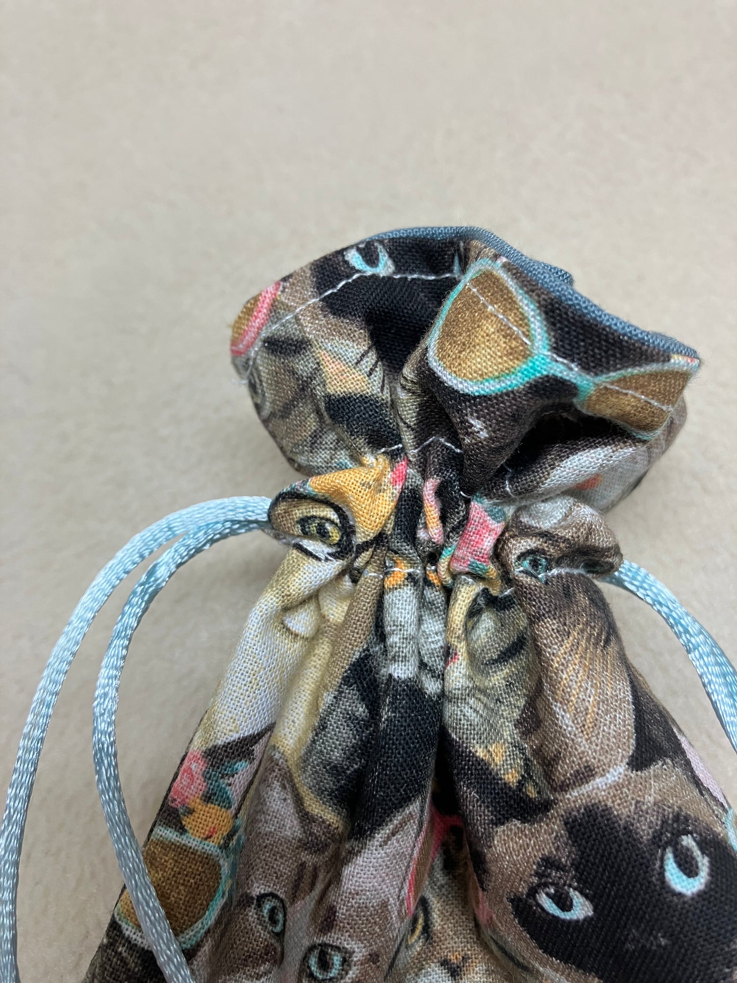 Cats with Glasses - Drawstring Pouch