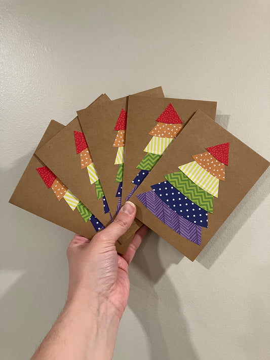 Holiday Tree: Rainbow  - Greeting Card