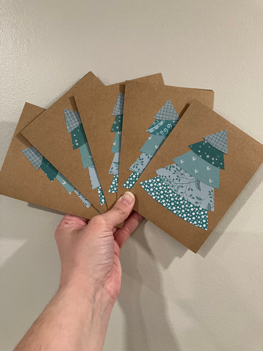Holiday Tree: Turquoise - Greeting Cards