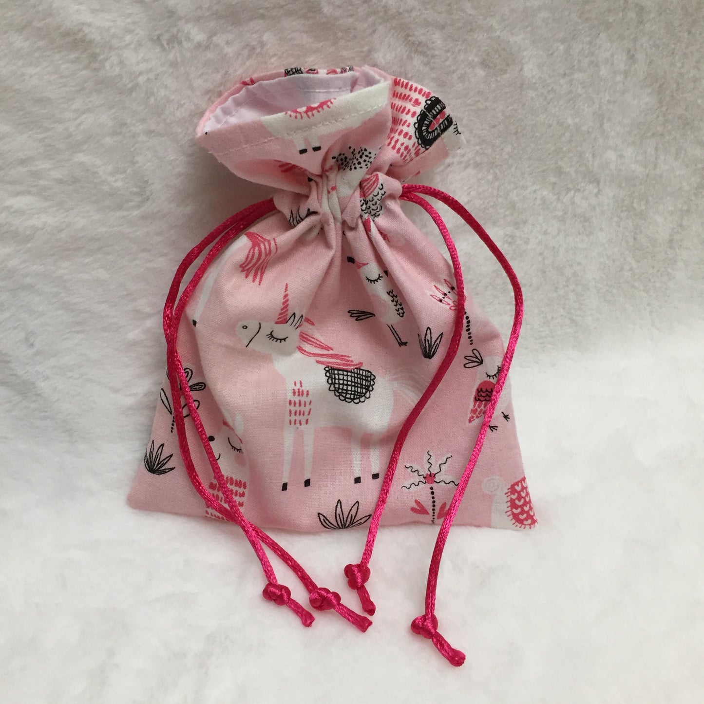 Unicorn Pink - Drawstring Pouch