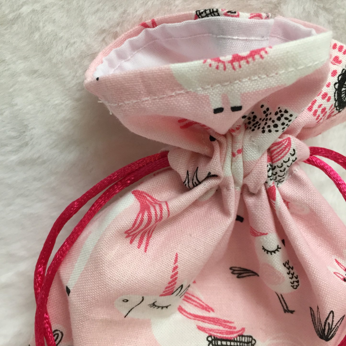Unicorn Pink - Drawstring Pouch