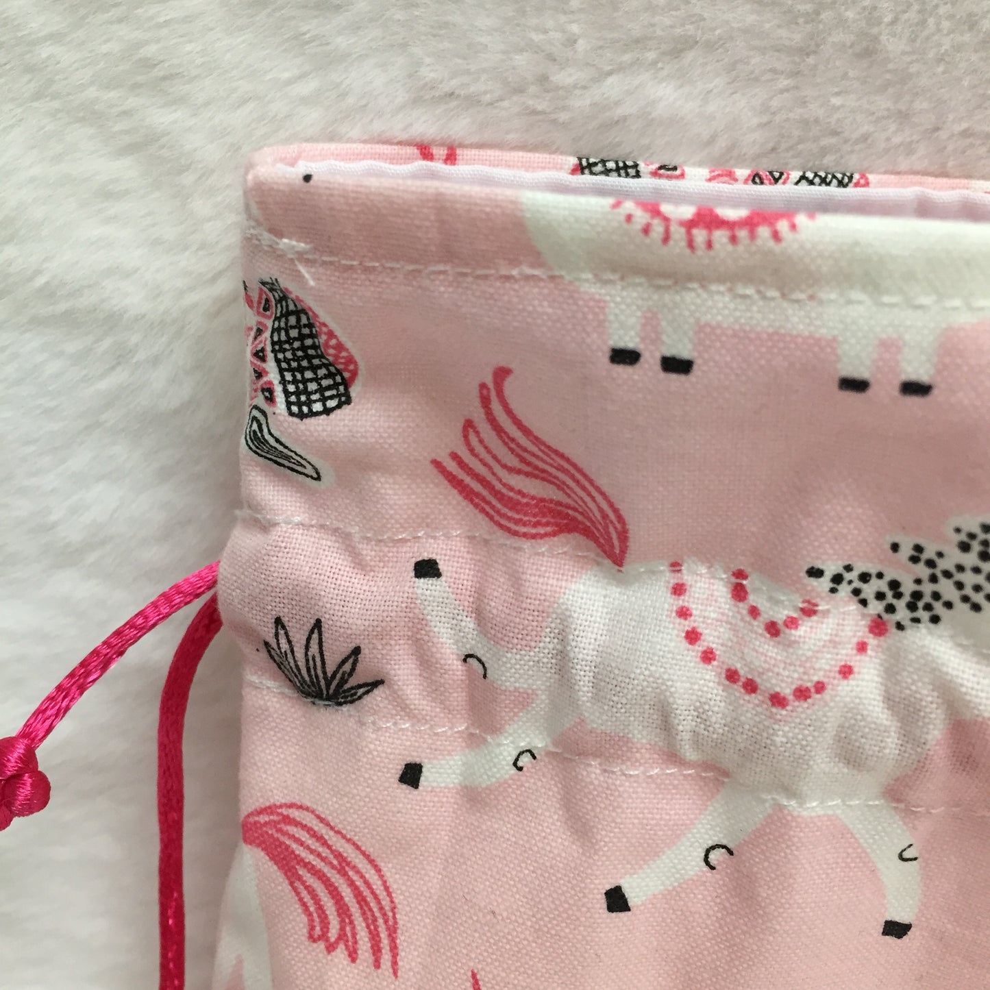 Unicorn Pink - Drawstring Pouch