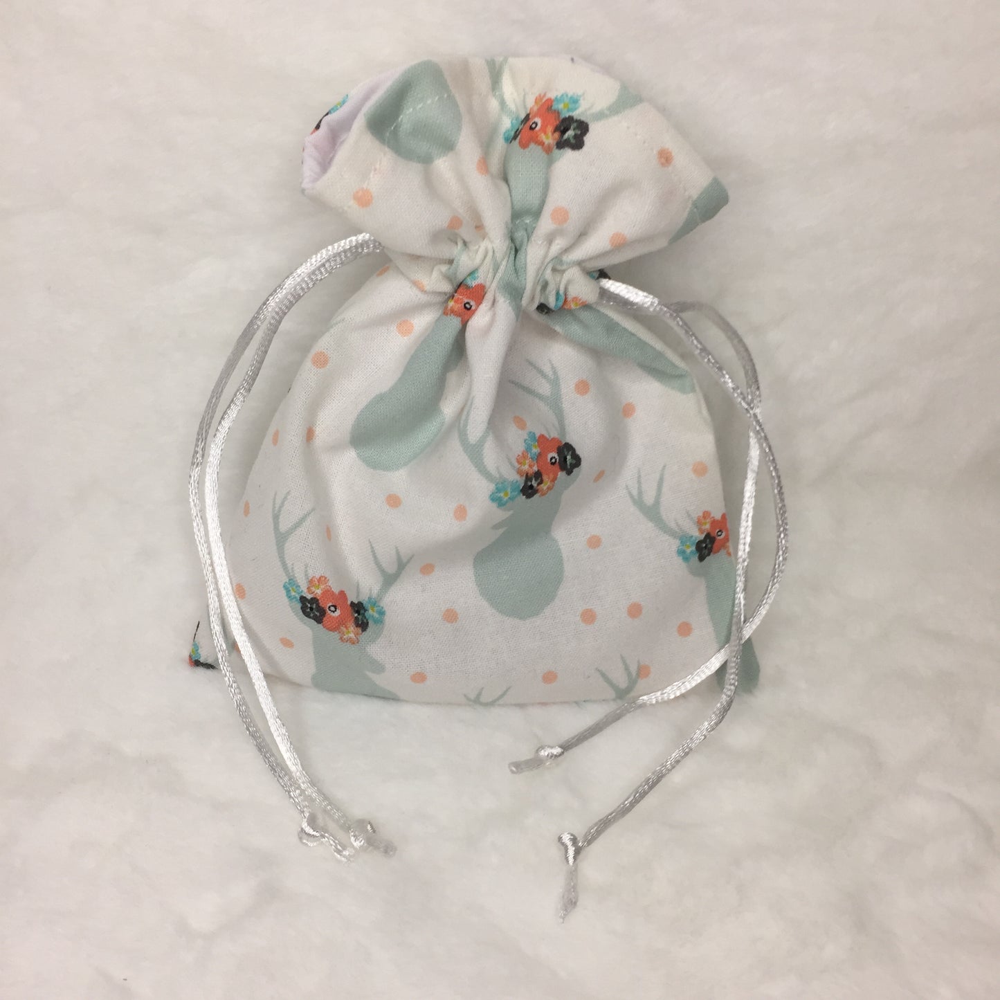 Flower Crown Deer - Drawstring Pouch