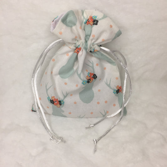 Flower Crown Deer - Drawstring Pouch