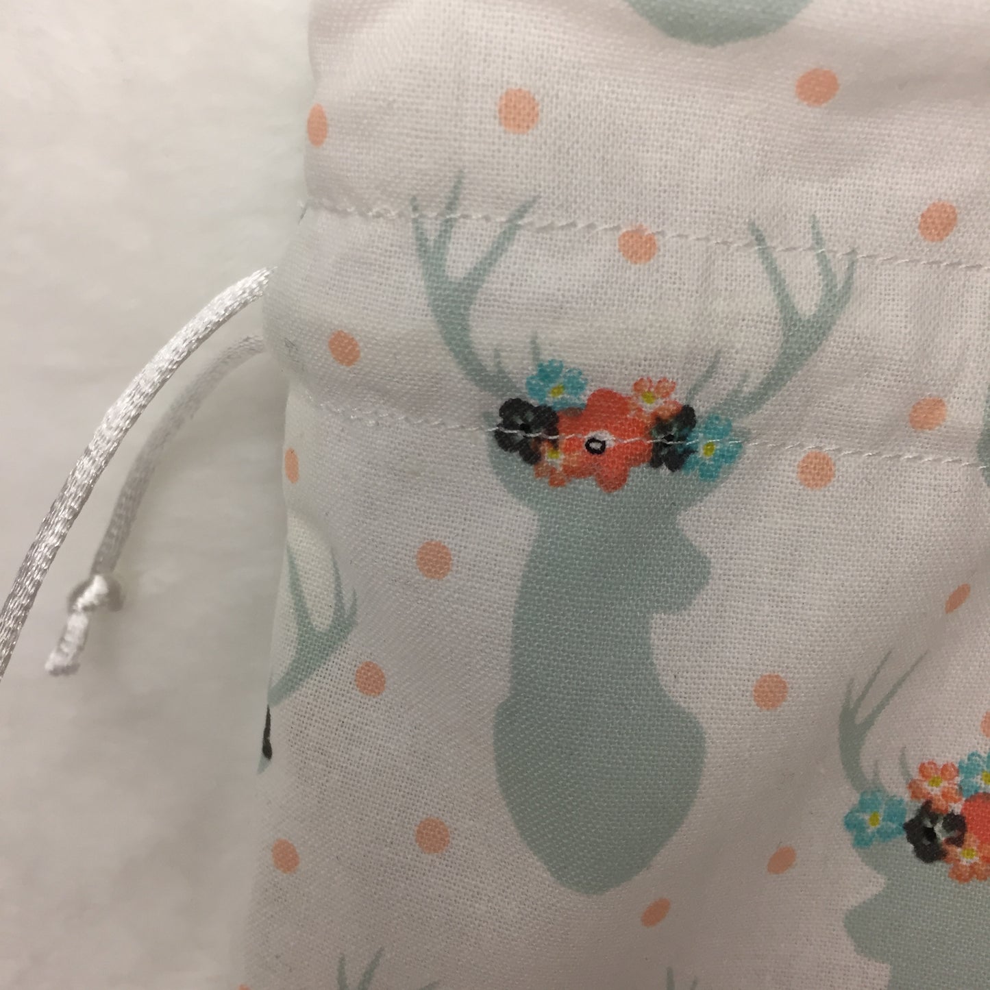 Flower Crown Deer - Drawstring Pouch