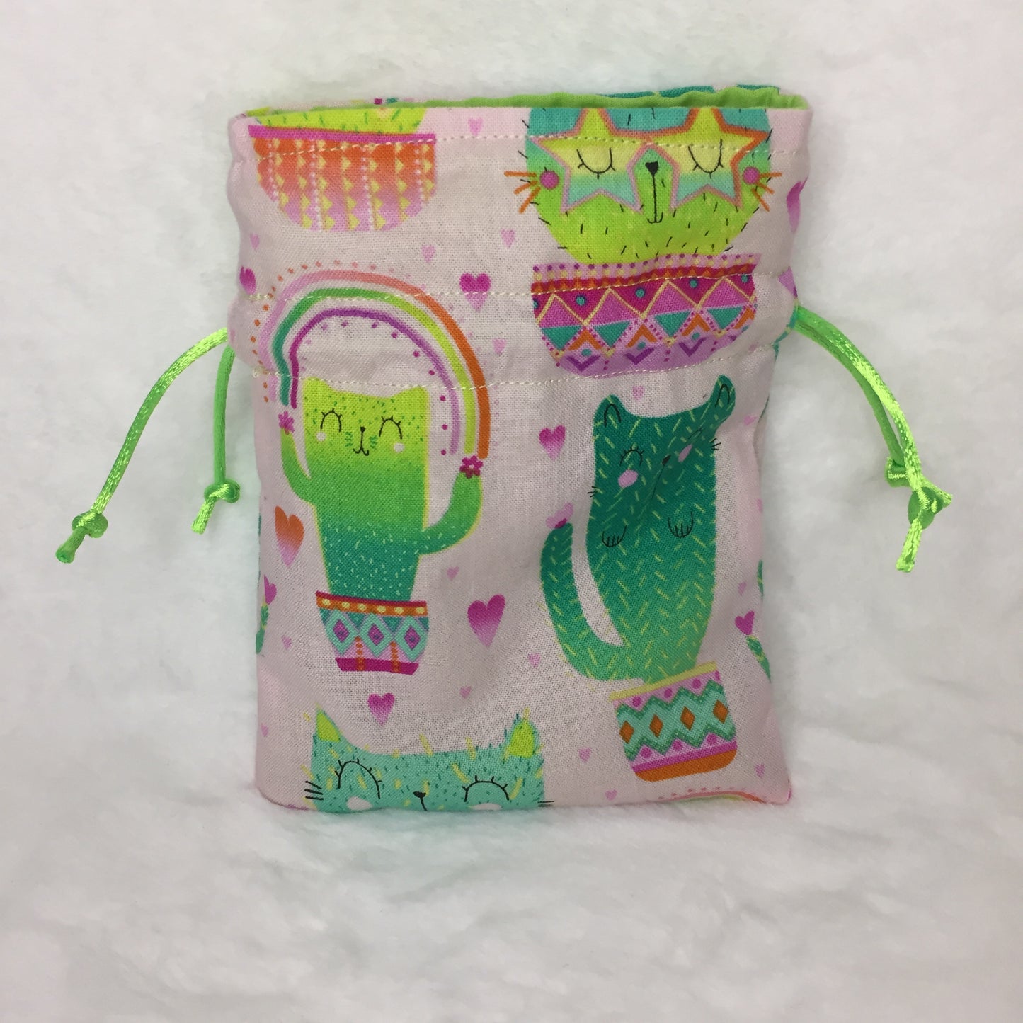 Cactus Cats - Drawstring Pouch