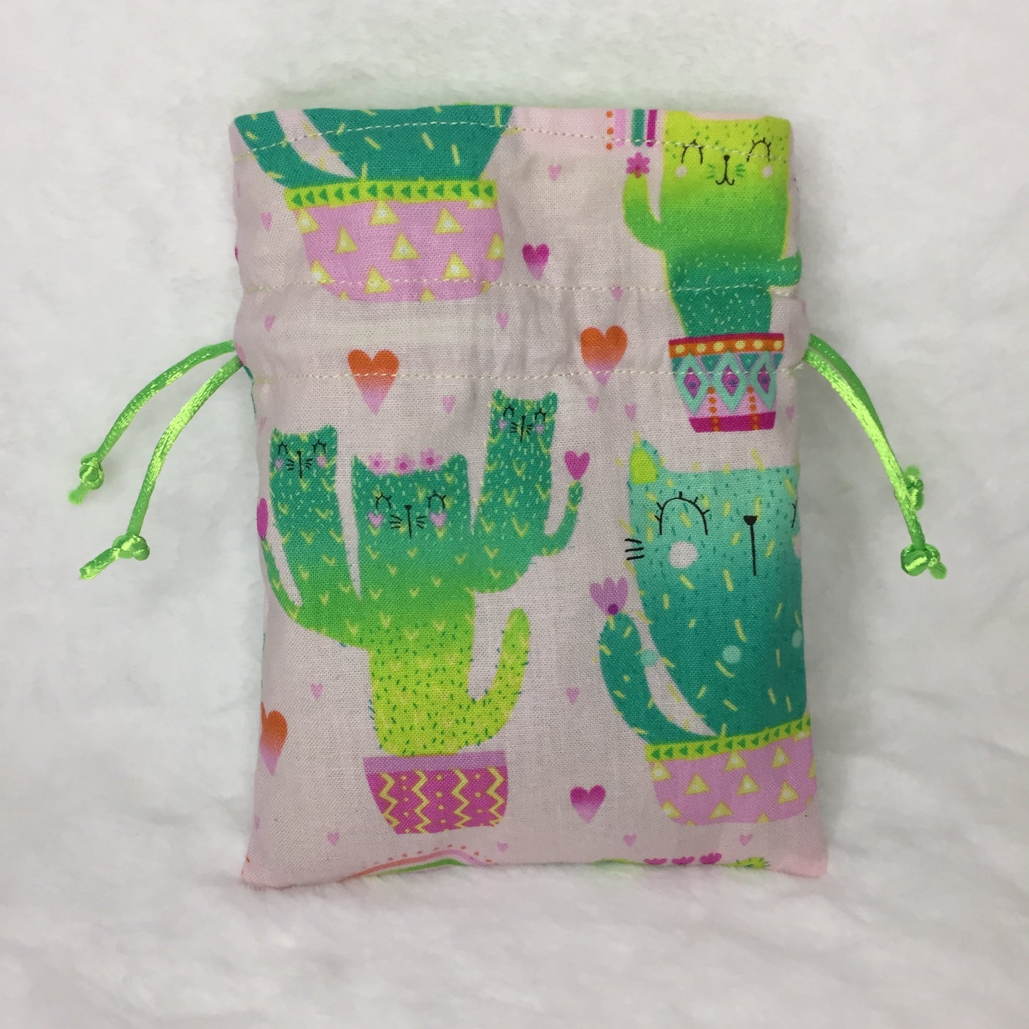 Cactus Cats - Drawstring Pouch