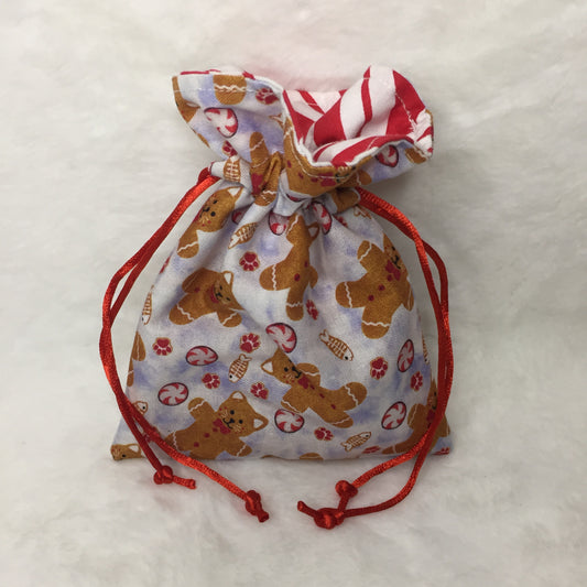 Gingerbread Cats - Drawstring Pouch
