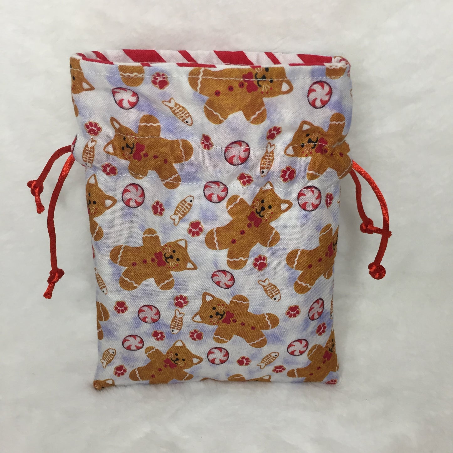 Gingerbread Cats - Drawstring Pouch