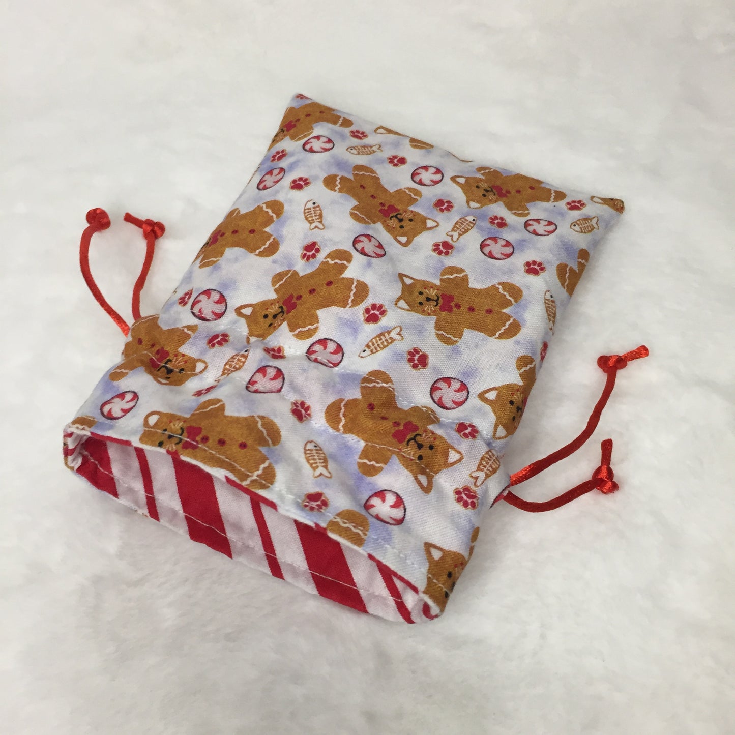 Gingerbread Cats - Drawstring Pouch