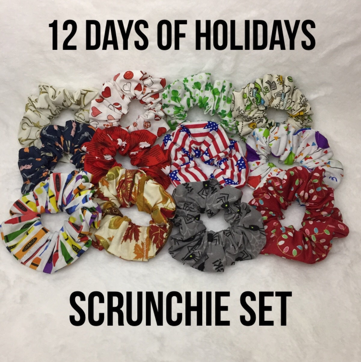 Twelve Days of Holidays - Scrunchie Set