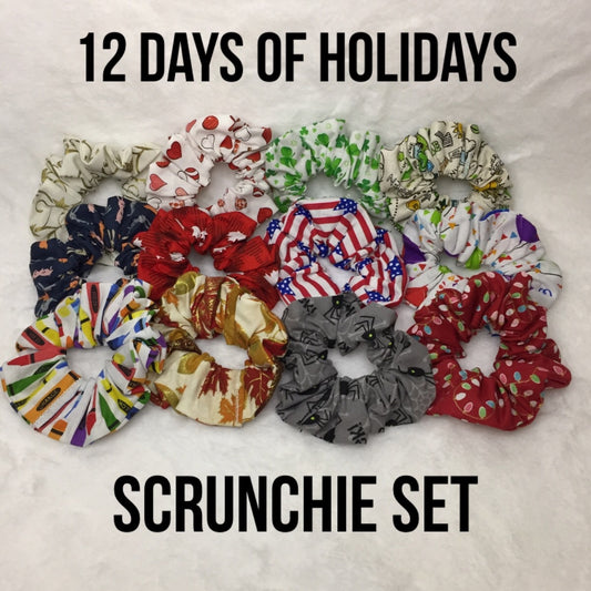 Twelve Days of Holidays - Scrunchie Set
