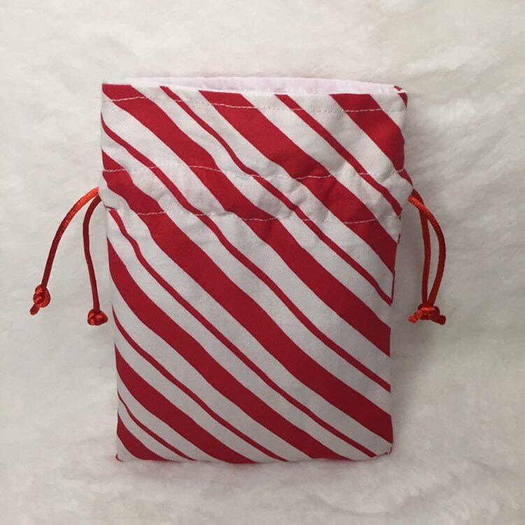 Candy Cane - Drawstring Pouch