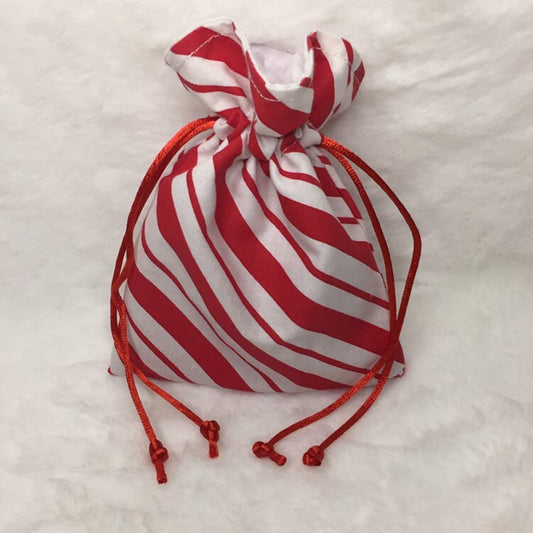 Candy Cane - Drawstring Pouch