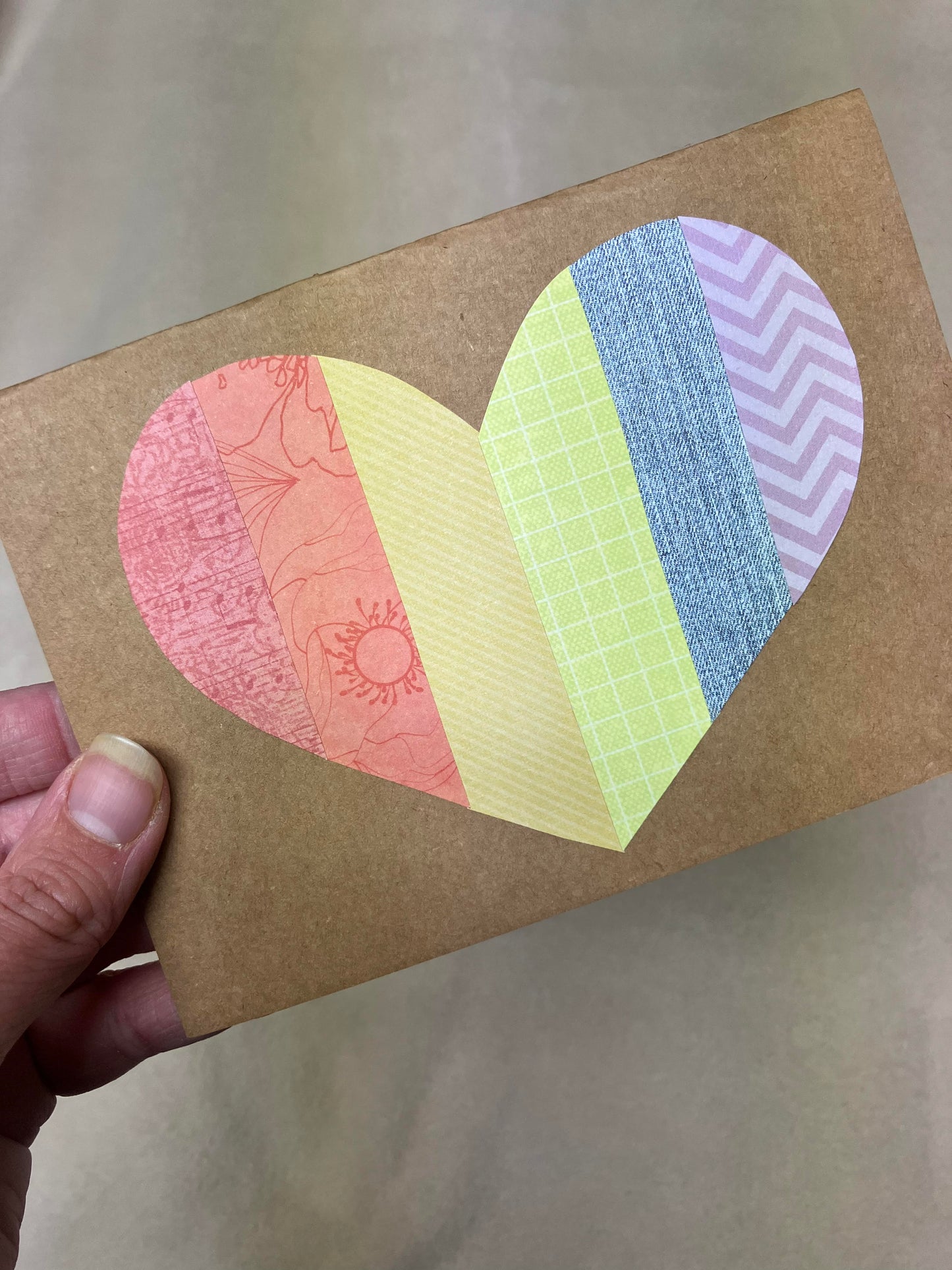 Rainbow Pastel Heart - Greeting Card