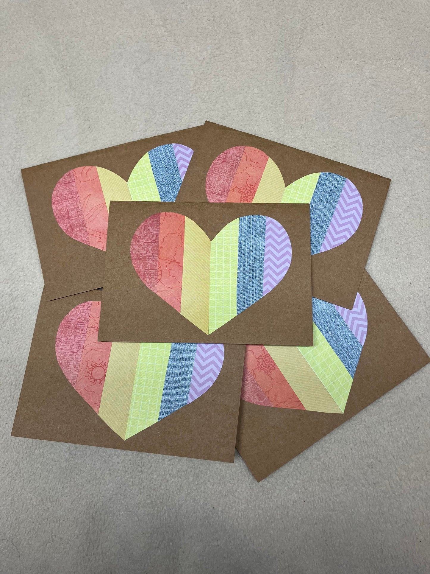 Rainbow Pastel Heart - Greeting Card
